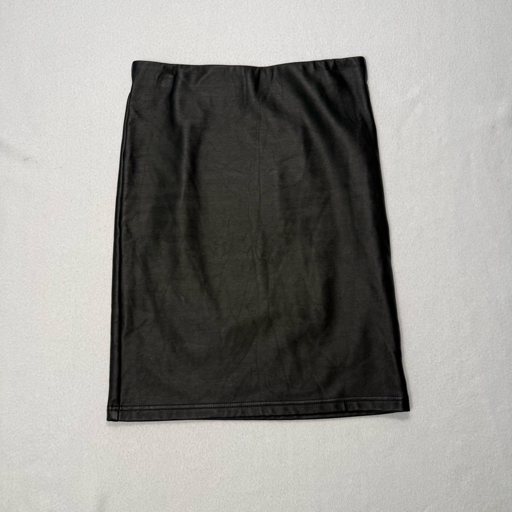 2/$30 Loft Shiny Black Pull On Mini Skirt Size XS #2296